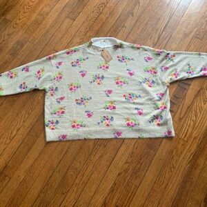 Natural Life Multicolor Floral Sweater feels like cashmere!